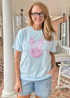 Bunny Bow Applique Comfort Colors SS T-shirt - Appliqué comfort colors tshirt - Jimberly's Boutique - Olive Branch - Mississippi