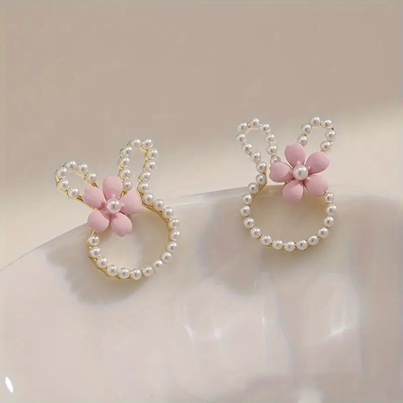 Bunny Ear Pearl Stud Earrings - Earrings - Jimberly's Boutique - Olive Branch - Mississippi