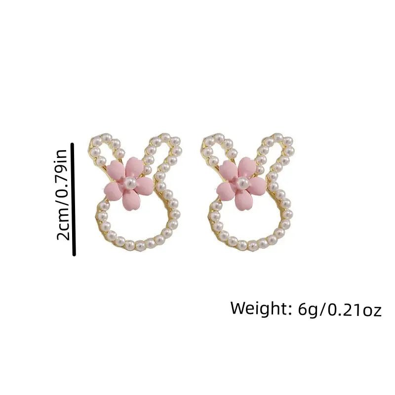 Bunny Ear Pearl Stud Earrings - Earrings - Jimberly's Boutique - Olive Branch - Mississippi