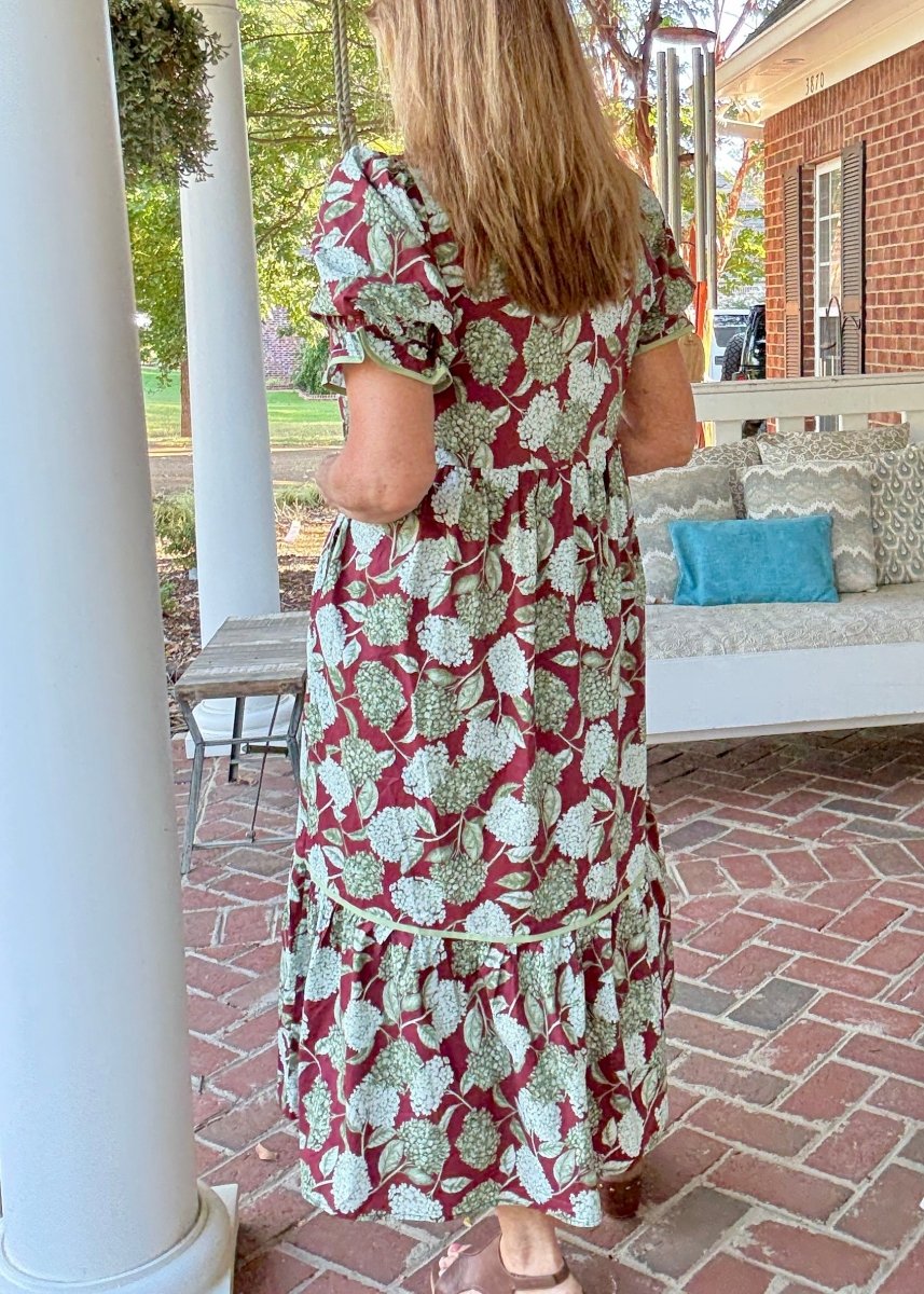 Burgundy Bloom Dress | Entro - entro dress - Jimberly's Boutique - Olive Branch - Mississippi