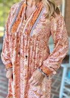 Burnt Orange Mixed Print Midi Dress | Umgee - Maxi Dress - Jimberly's Boutique - Olive Branch - Mississippi