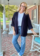 Cable Knit Cardigan - Black | Umgee - Cardigan - Jimberly's Boutique - Olive Branch - Mississippi