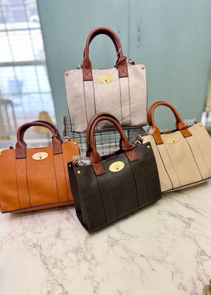 Cameran 3 - in - 1 Boxy Women's Crossbody Bag & Satchel - Purse - Jimberly's Boutique - Olive Branch - Mississippi