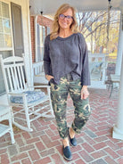 Camo Ankle Barrel Cuffed Pants/Jeans | Risen - risen jeans - Jimberly's Boutique - Olive Branch - Mississippi
