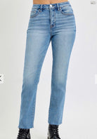 Carroll Tummy Control Raw Hem Jeans | Risen - risen jeans -Jimberly's Boutique-Olive Branch-Mississippi