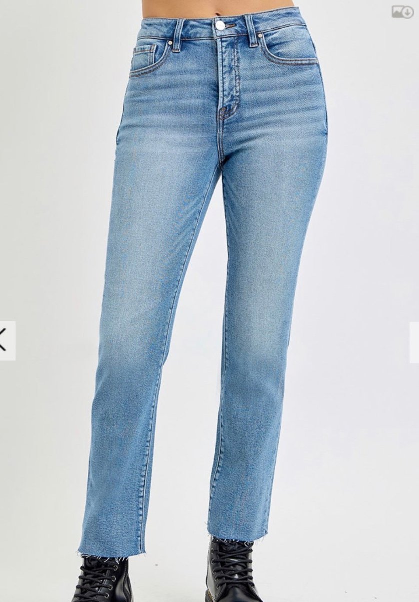 Carroll Tummy Control Raw Hem Jeans | Risen - risen jeans -Jimberly's Boutique-Olive Branch-Mississippi
