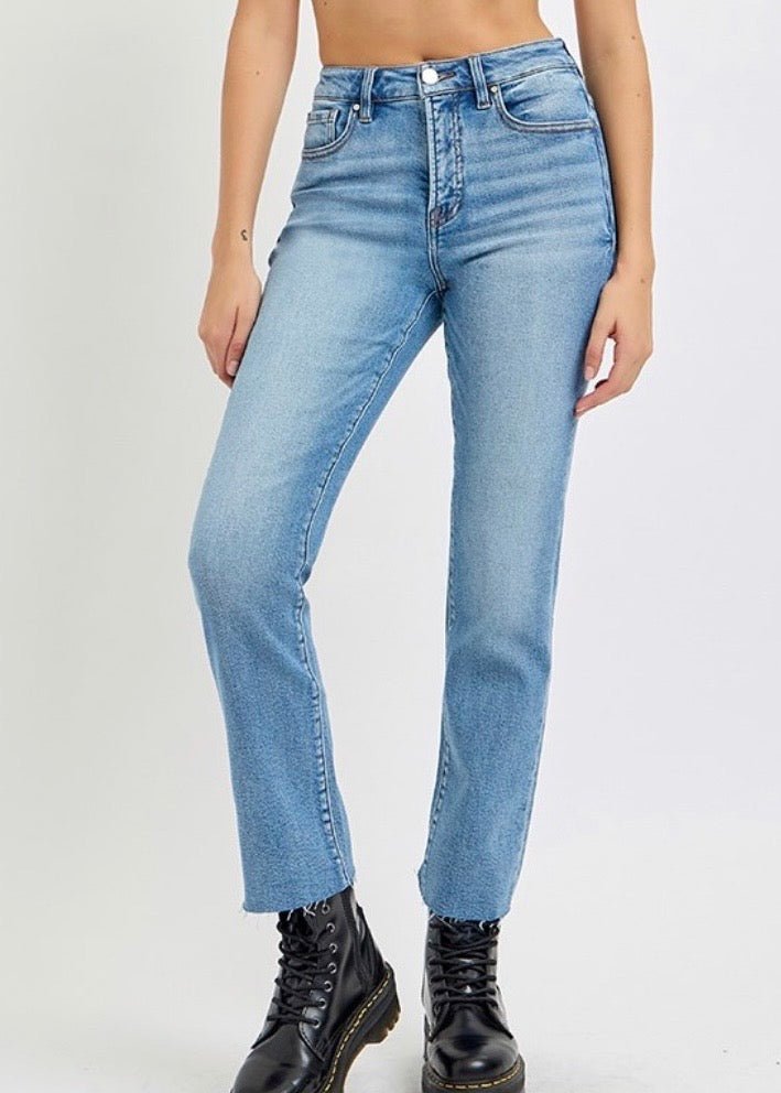 Carroll Tummy Control Raw Hem Jeans | Risen - risen jeans -Jimberly's Boutique-Olive Branch-Mississippi
