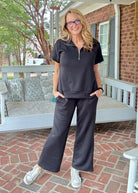 Catalina Lounge/Travel Set - Black | Dear Scarlett - lounge set - Jimberly's Boutique - Olive Branch - Mississippi