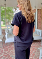 Catalina Lounge/Travel Set - Black | Dear Scarlett - lounge set - Jimberly's Boutique - Olive Branch - Mississippi