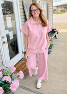 Catalina Lounge/Travel Set - Blush | Dear Scarlett - lounge set - Jimberly's Boutique - Olive Branch - Mississippi