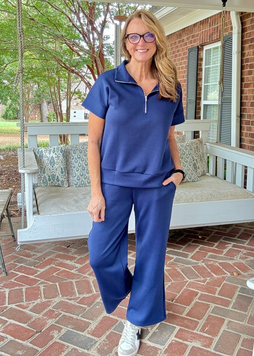 Catalina Lounge/Travel Set - Navy | Dear Scarlett - lounge set - Jimberly's Boutique - Olive Branch - Mississippi