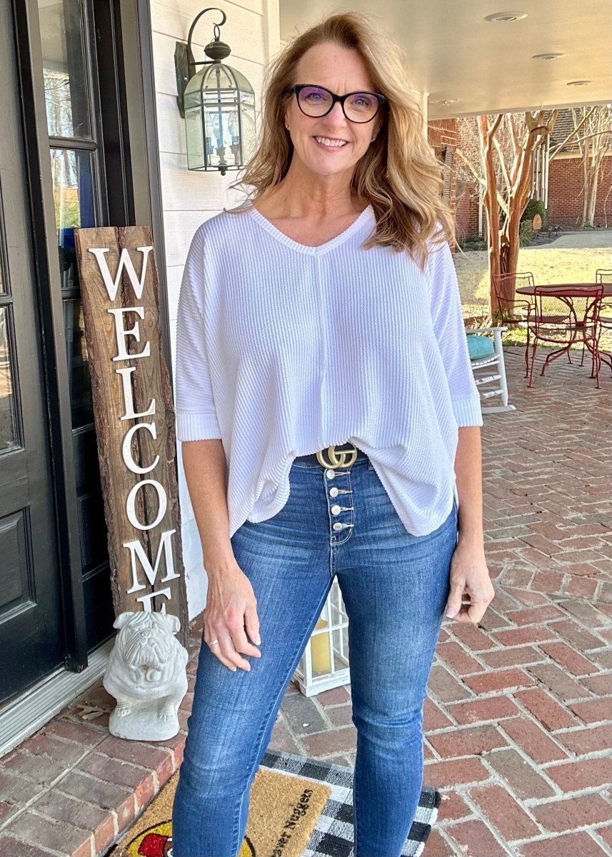 Cathy Corded | Off White | Zenana Top - Casual Top -Jimberly's Boutique-Olive Branch-Mississippi