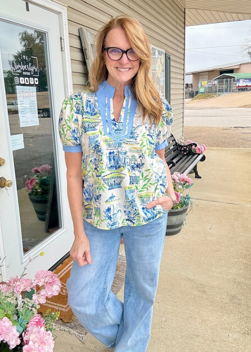 Celadon Garden Top | Umgee - Umgee Top - Jimberly's Boutique - Olive Branch - Mississippi