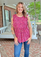 Celeste Baby Doll Top - Fuchsia | Jodifl - Jodifl Top - Jimberly's Boutique - Olive Branch - Mississippi