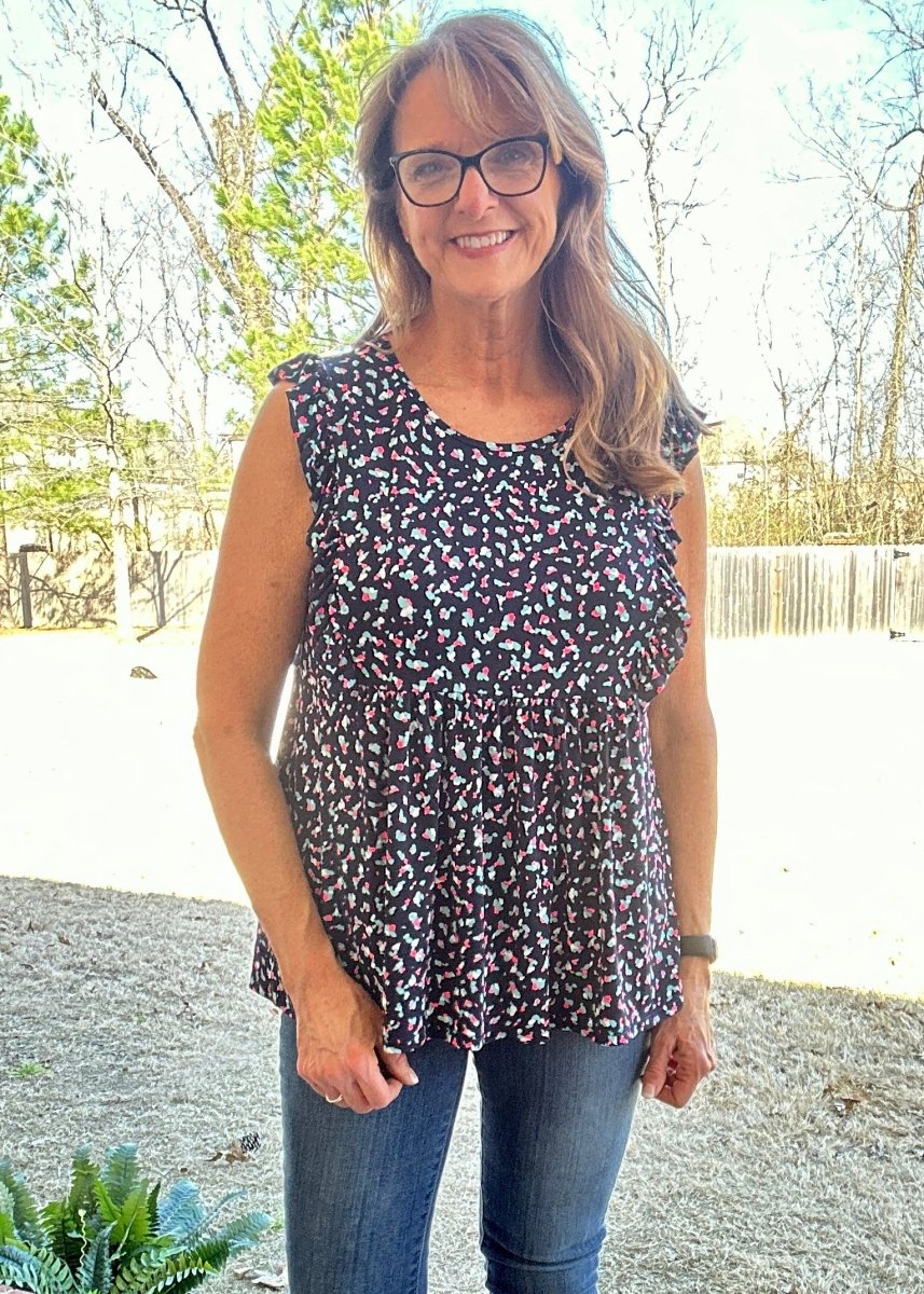 Celeste Baby Doll Top - Navy | Jodifl - Jodifl Top - Jimberly's Boutique - Olive Branch - Mississippi