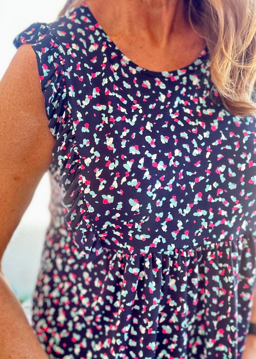 Celeste Baby Doll Top - Navy | Jodifl - Jodifl Top - Jimberly's Boutique - Olive Branch - Mississippi