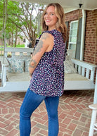 Celeste Baby Doll Top - Navy | Jodifl - Jodifl Top - Jimberly's Boutique - Olive Branch - Mississippi