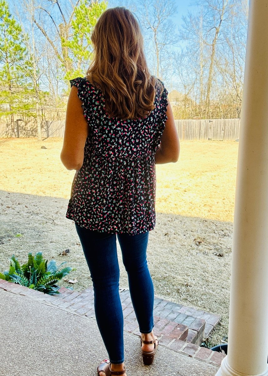 Celeste Baby Doll Top - Navy | Jodifl - Jodifl Top - Jimberly's Boutique - Olive Branch - Mississippi