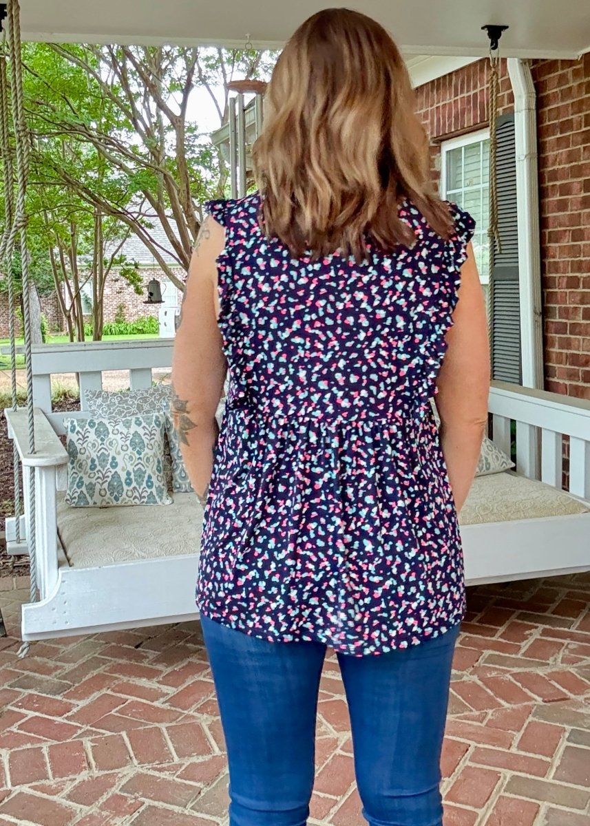 Celeste Baby Doll Top - Navy | Jodifl - Jodifl Top - Jimberly's Boutique - Olive Branch - Mississippi