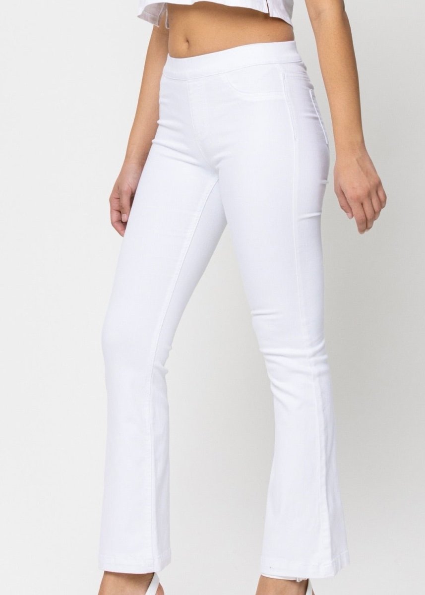 Cello White Flare Jeans Jeggings Short 30 Inseam Small