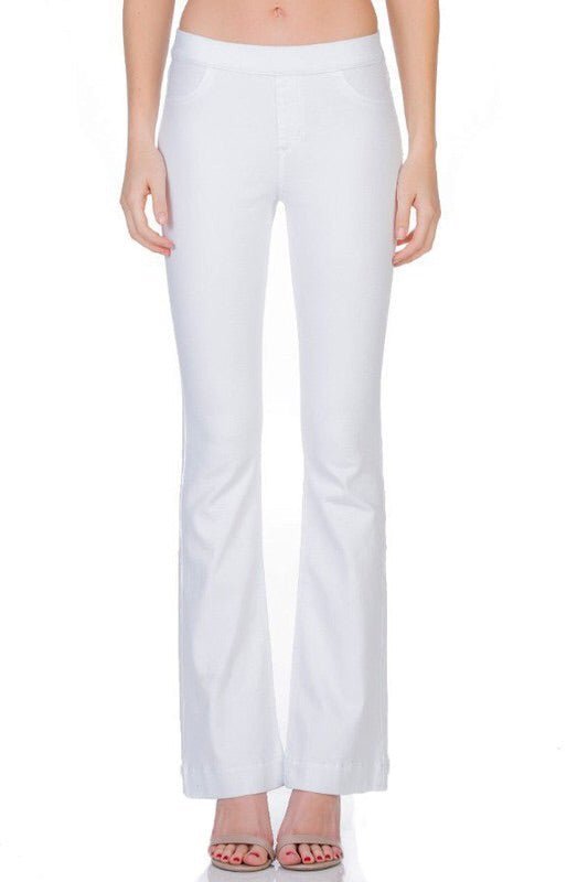 Cello white flare jeggings hot sale