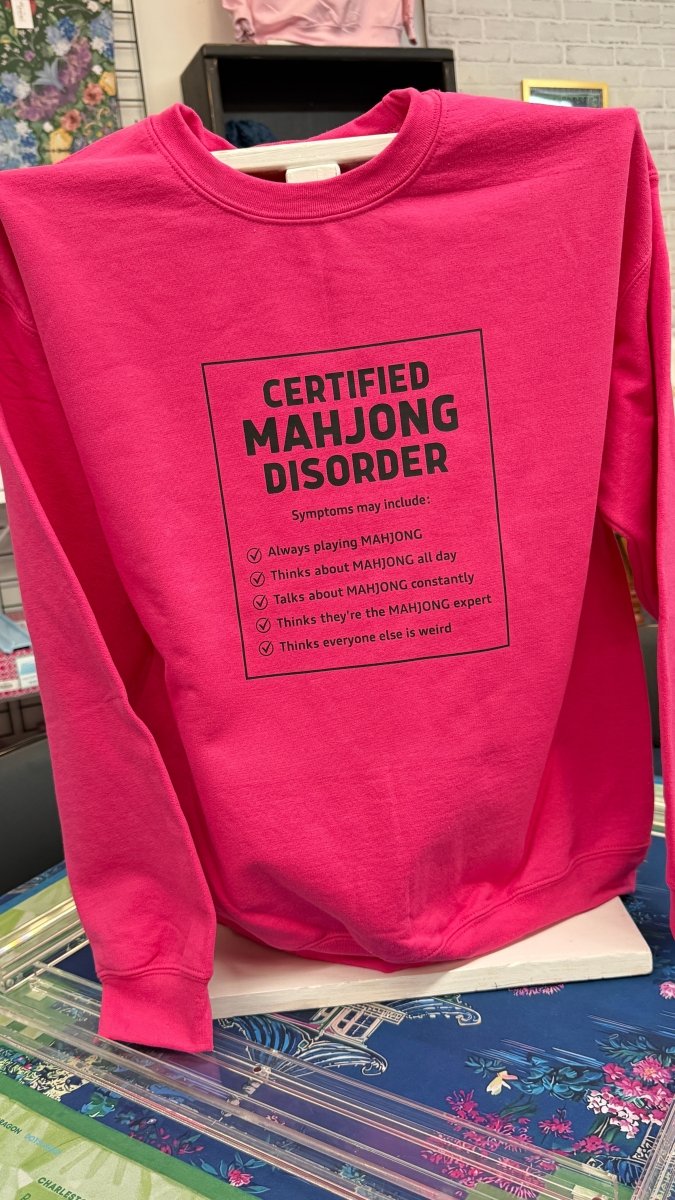 Certified Mahjong Disorder Sweatshirt Pink - Graphic Sweatshirt -Jimberly's Boutique-Olive Branch-Mississippi