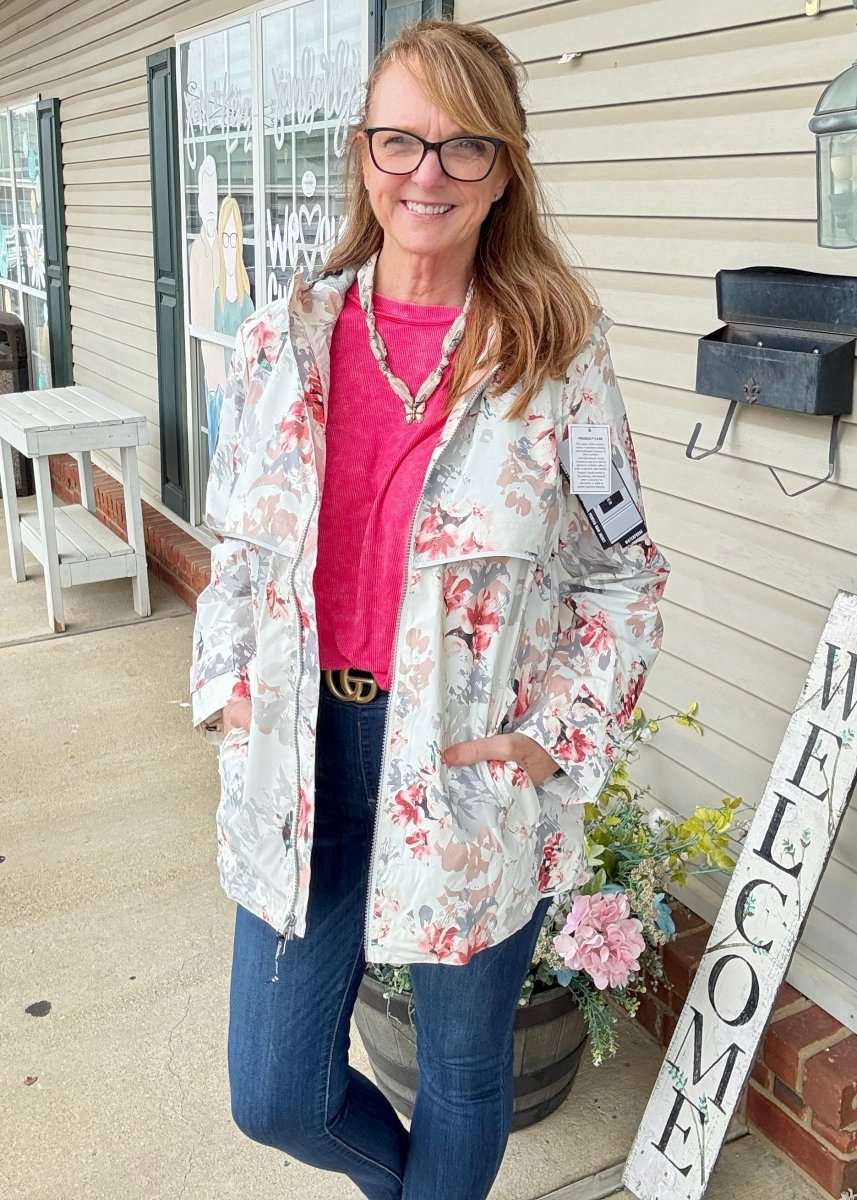 Charles River New Englander Rain Jacket _ Floral - Rain Jacket - Jimberly's Boutique - Olive Branch - Mississippi