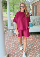 Charlie Ribbed Shorts Set - Cabernet - Shorts set - Jimberly's Boutique - Olive Branch - Mississippi