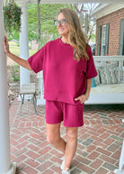 Charlie Ribbed Shorts Set - Cabernet - Shorts set - Jimberly's Boutique - Olive Branch - Mississippi