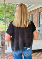 Chenille Cap Sleeve Sweater - Black - Casual Sweater -Jimberly's Boutique-Olive Branch-Mississippi