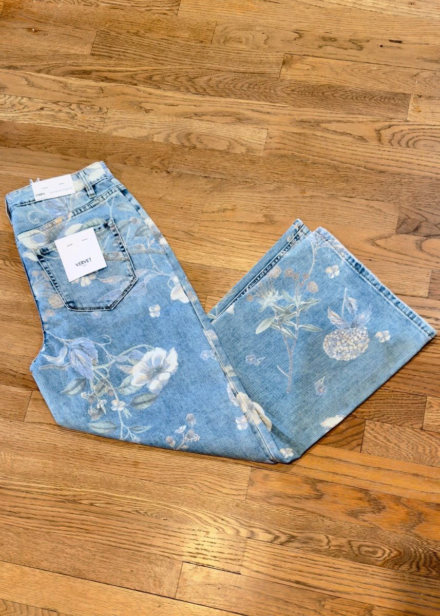 Cheryl Floral Vintage Wide Leg Jeans | Vervet - Jimberly's Boutique - Olive Branch - Mississippi