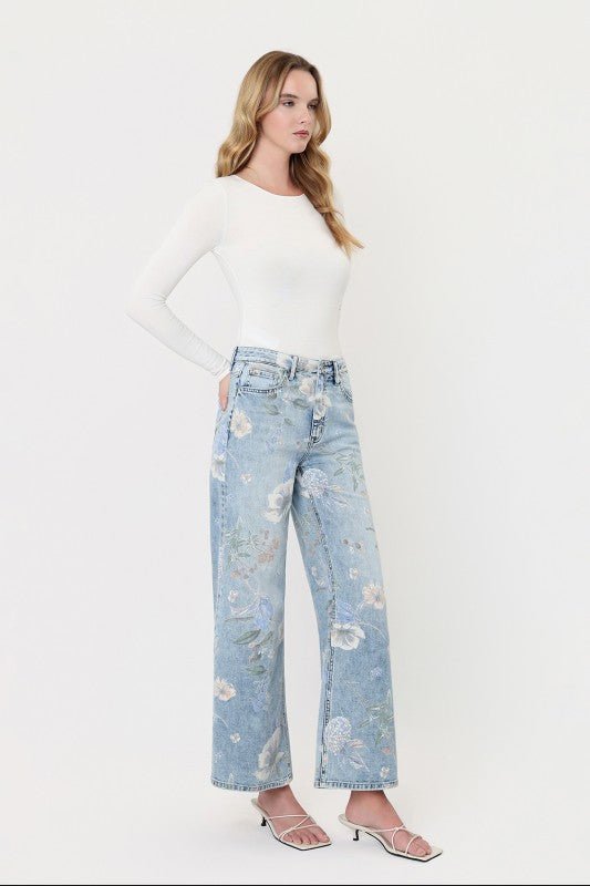 Cheryl Floral Vintage Wide Leg Jeans | Vervet - Jimberly's Boutique - Olive Branch - Mississippi