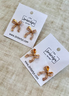 Chic Pink Bow Stud Earrings - earrings - Jimberly's Boutique - Olive Branch - Mississippi