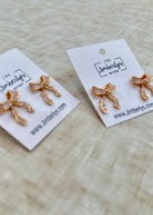 Chic Pink Bow Stud Earrings - earrings - Jimberly's Boutique - Olive Branch - Mississippi
