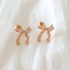 Chic Pink Bow Stud Earrings - earrings - Jimberly's Boutique - Olive Branch - Mississippi
