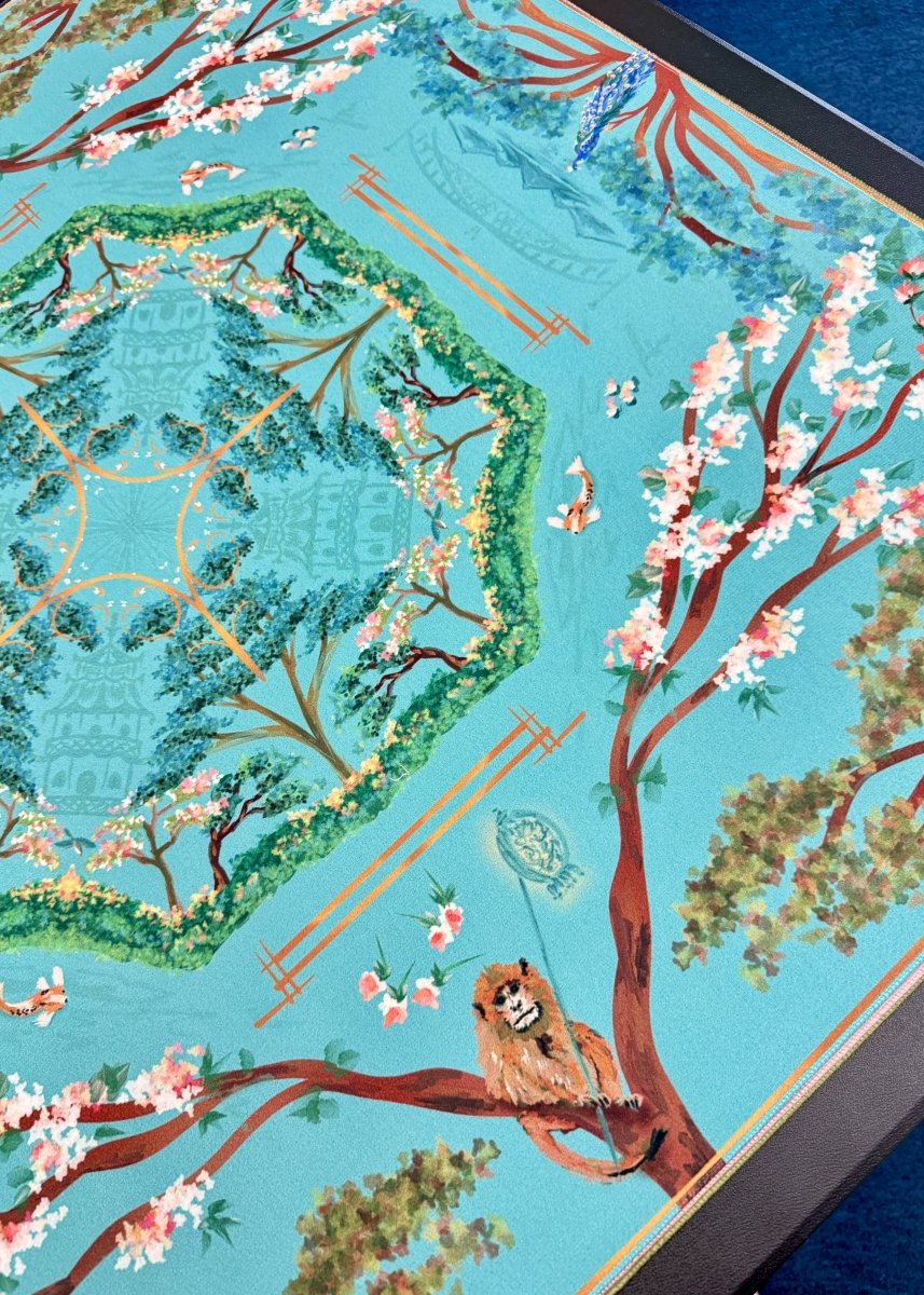 Chinoiserie in Robin’s Egg Mahjong Mat | Brewtifully - Jimberly's Boutique - Olive Branch - Mississippi