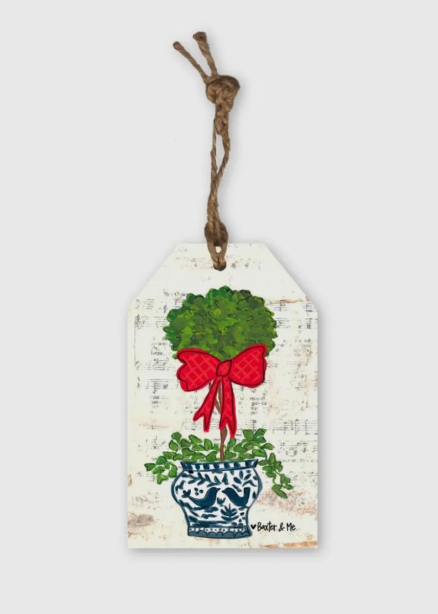 Christmas Topiary Tag Ornament - ornament - Jimberly's Boutique - Olive Branch - Mississippi