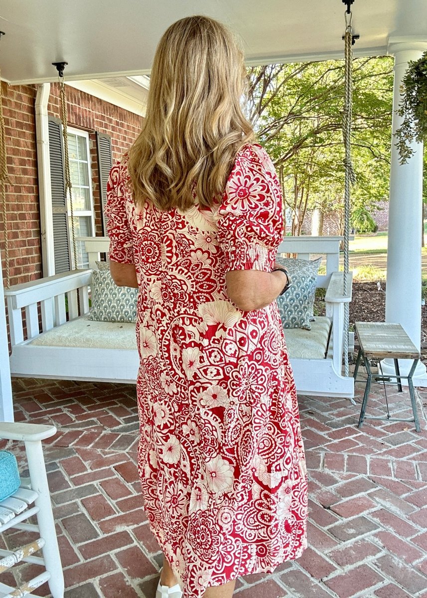 Clay Paisley Tiered Dress | Umgee - Maxi Dress - Jimberly's Boutique - Olive Branch - Mississippi