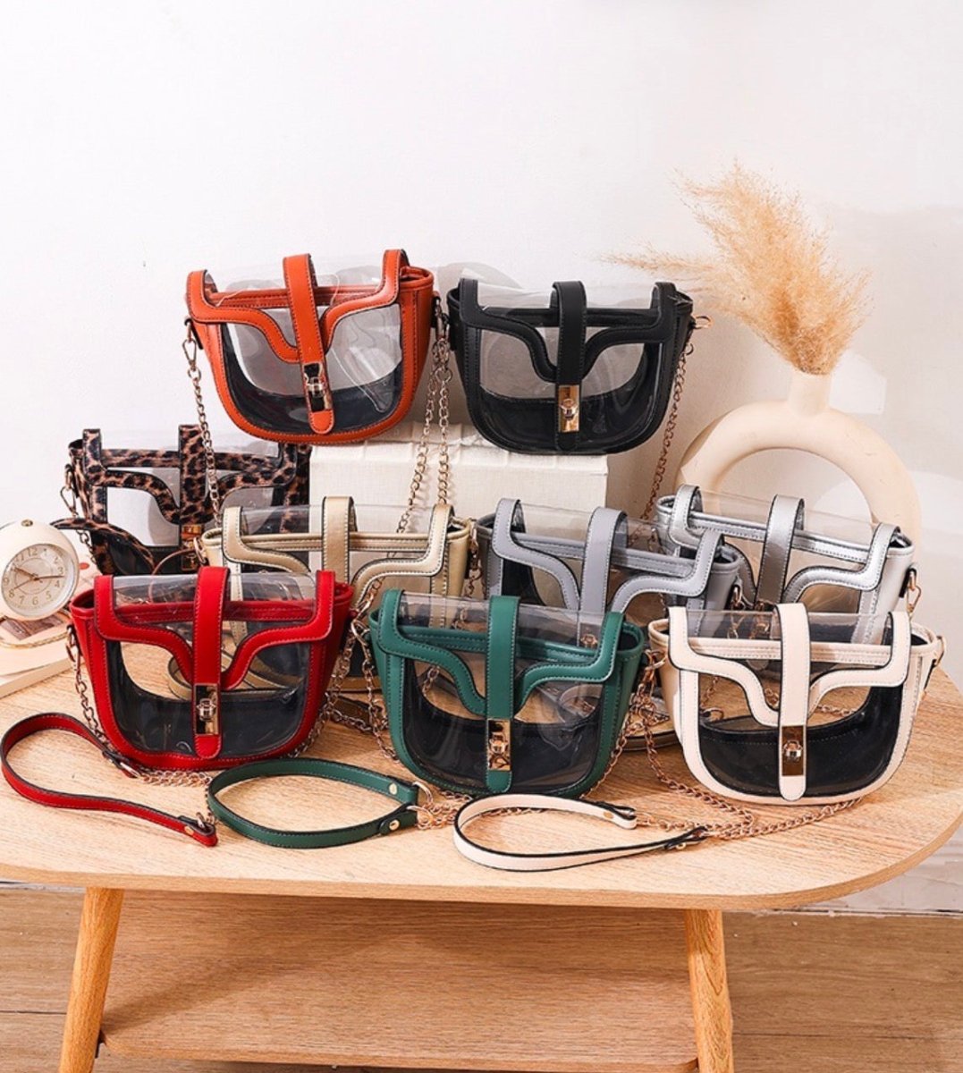 Clear Saddle Bag - Clear bag -Jimberly's Boutique-Olive Branch-Mississippi