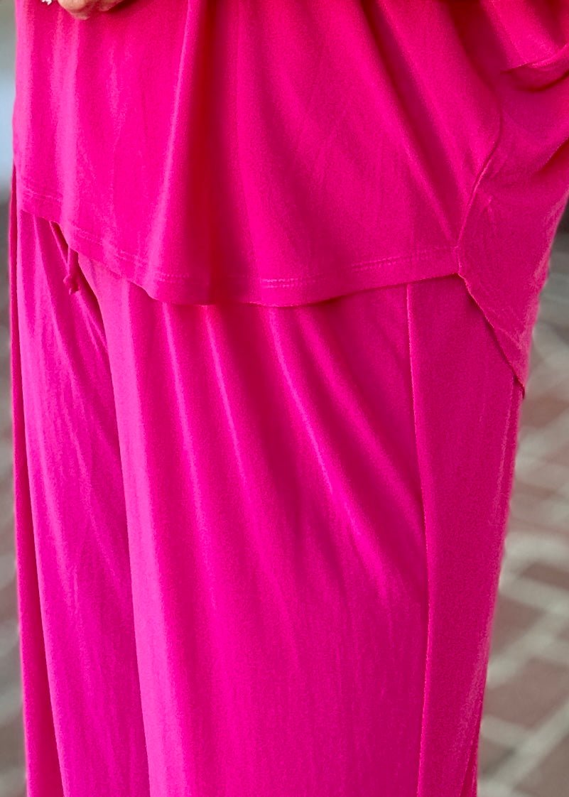 Coastal Travel Set - Fuchsia | Dear Scarlett - lounge set - Jimberly's Boutique - Olive Branch - Mississippi