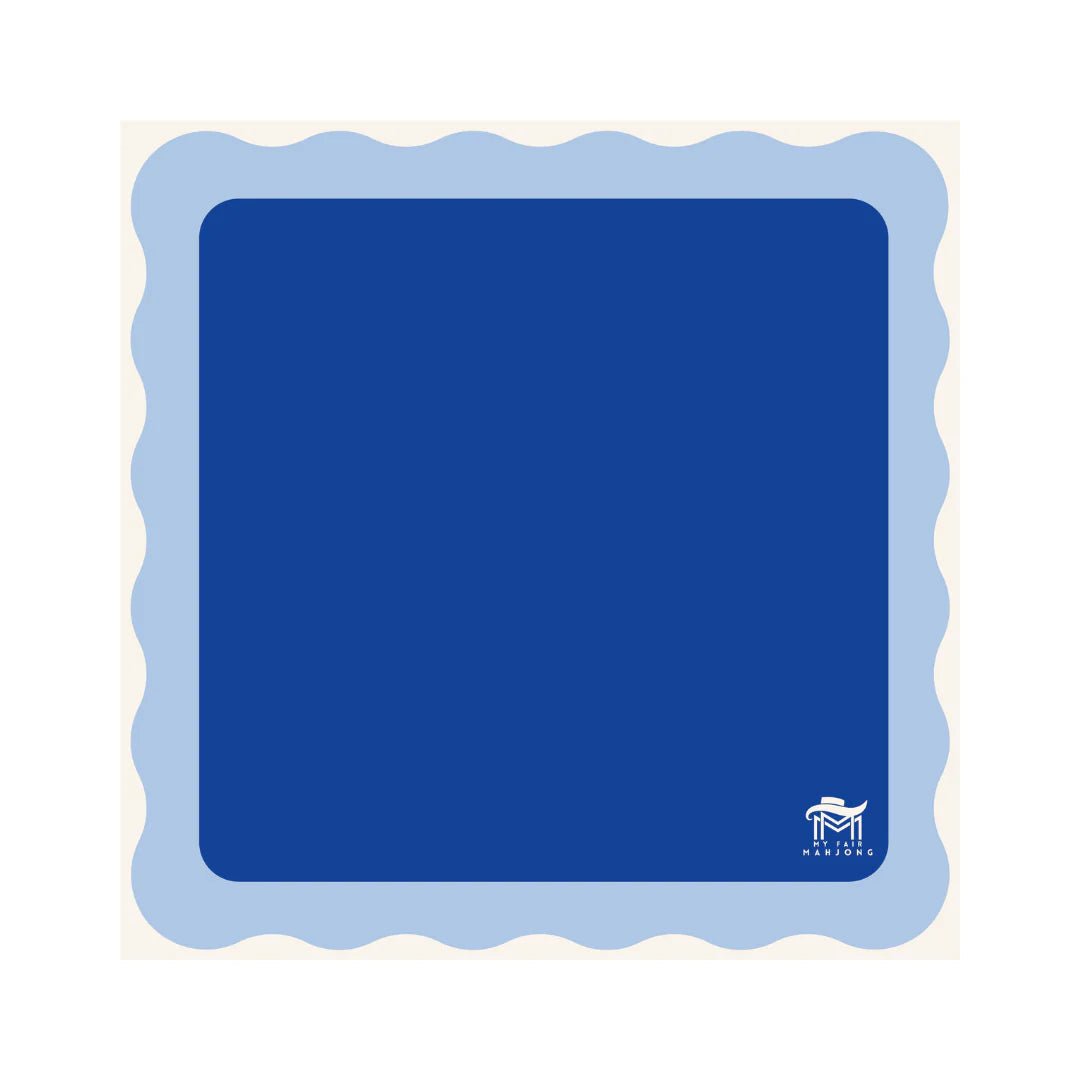 Color Wave - Cobalt Center Blue Scallop - Mahjong Mat | My Fair Mahjong - Mahjong Mat - Jimberly's Boutique - Olive Branch - Mississippi