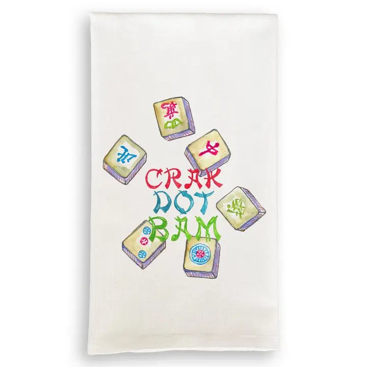 Colorful Mahjong Tiles Tea Towel - Dishtowel -Jimberly's Boutique-Olive Branch-Mississippi