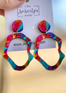 Colorful Wooden Geo Earrings - Earrings - Jimberly's Boutique - Olive Branch - Mississippi