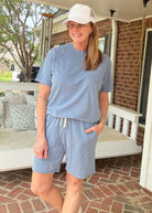 Comfort Colors Shorts Set - Blue Jean - shorts set - Jimberly's Boutique - Olive Branch - Mississippi