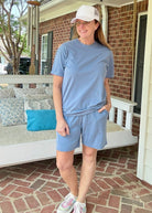 Comfort Colors Shorts Set - Blue Jean - shorts set - Jimberly's Boutique - Olive Branch - Mississippi