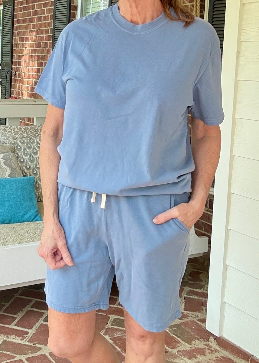 Comfort Colors Shorts Set - Blue Jean - shorts set - Jimberly's Boutique - Olive Branch - Mississippi