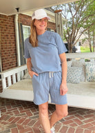 Comfort Colors Shorts Set - Blue Jean - shorts set - Jimberly's Boutique - Olive Branch - Mississippi