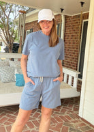 Comfort Colors Shorts Set - Blue Jean - shorts set - Jimberly's Boutique - Olive Branch - Mississippi