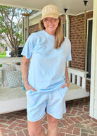 Comfort Colors Shorts Set - Hydrangea - shorts set - Jimberly's Boutique - Olive Branch - Mississippi