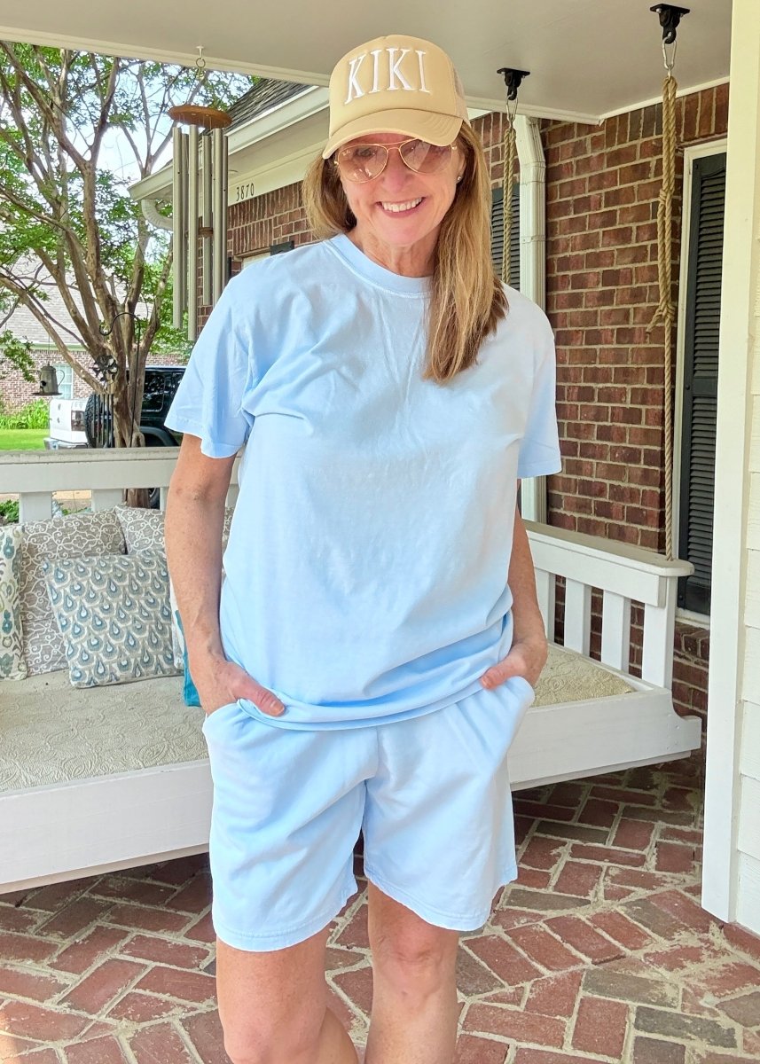 Comfort Colors Shorts Set - Hydrangea - shorts set - Jimberly's Boutique - Olive Branch - Mississippi